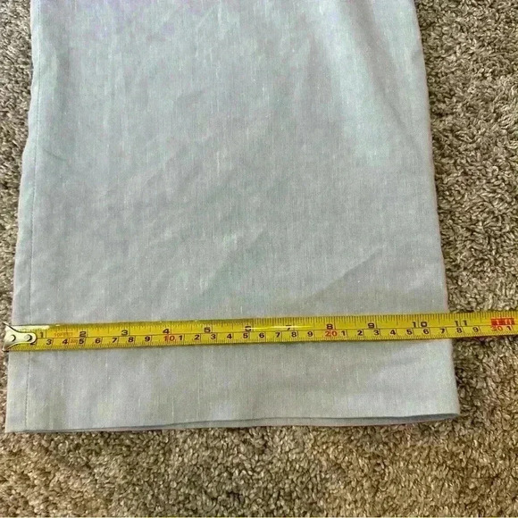 Veronica Beard Jeanne Light Blue Linen Blend Crop Wide Leg Pants 6 nautical crop - Picture 14 of 15